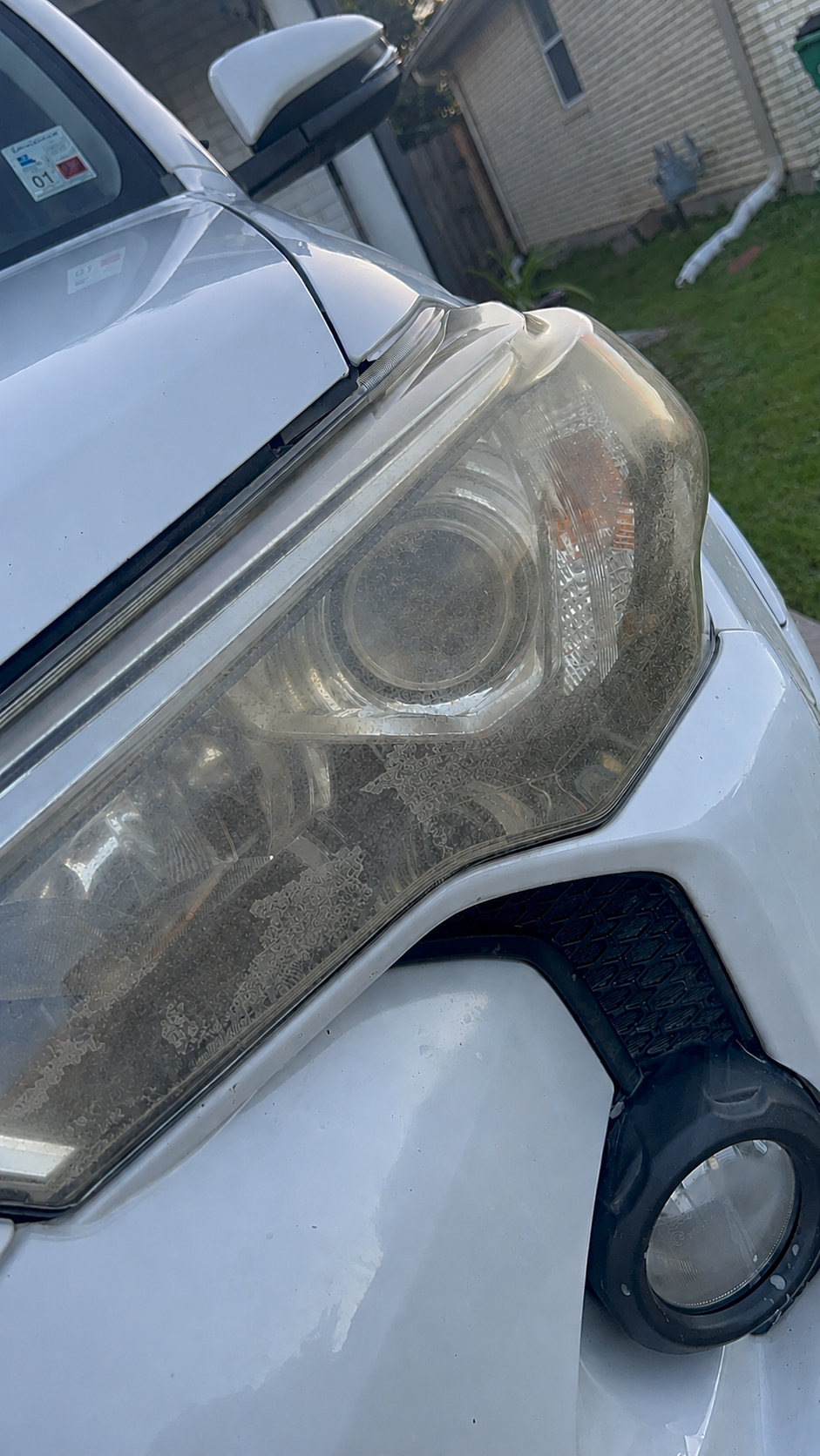 Headlight Restoration before